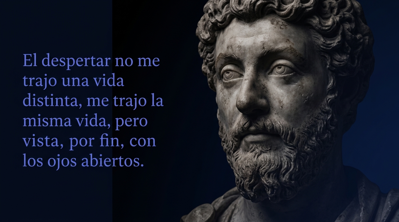 El despertar no me trajo una vida distinta, me trajo la misma vida, pero vista, por fin, con los ojos abiertos.